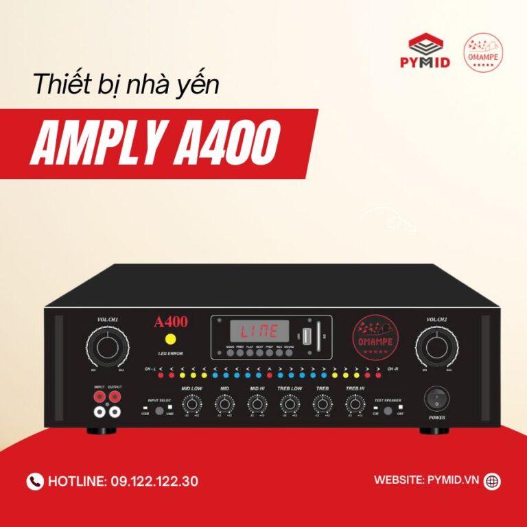 Amply Amply nhà yến A400 của Omampe chịu tải 400 loa -【HOT】