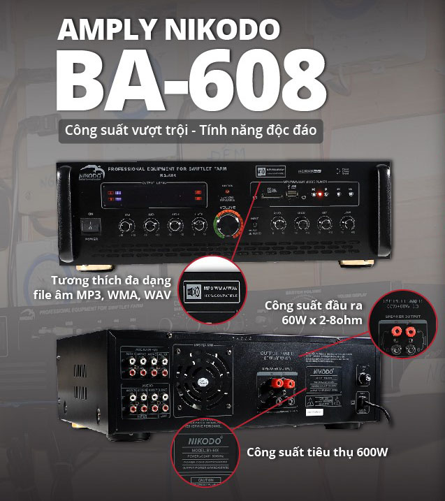Amply NIKODO BA-608