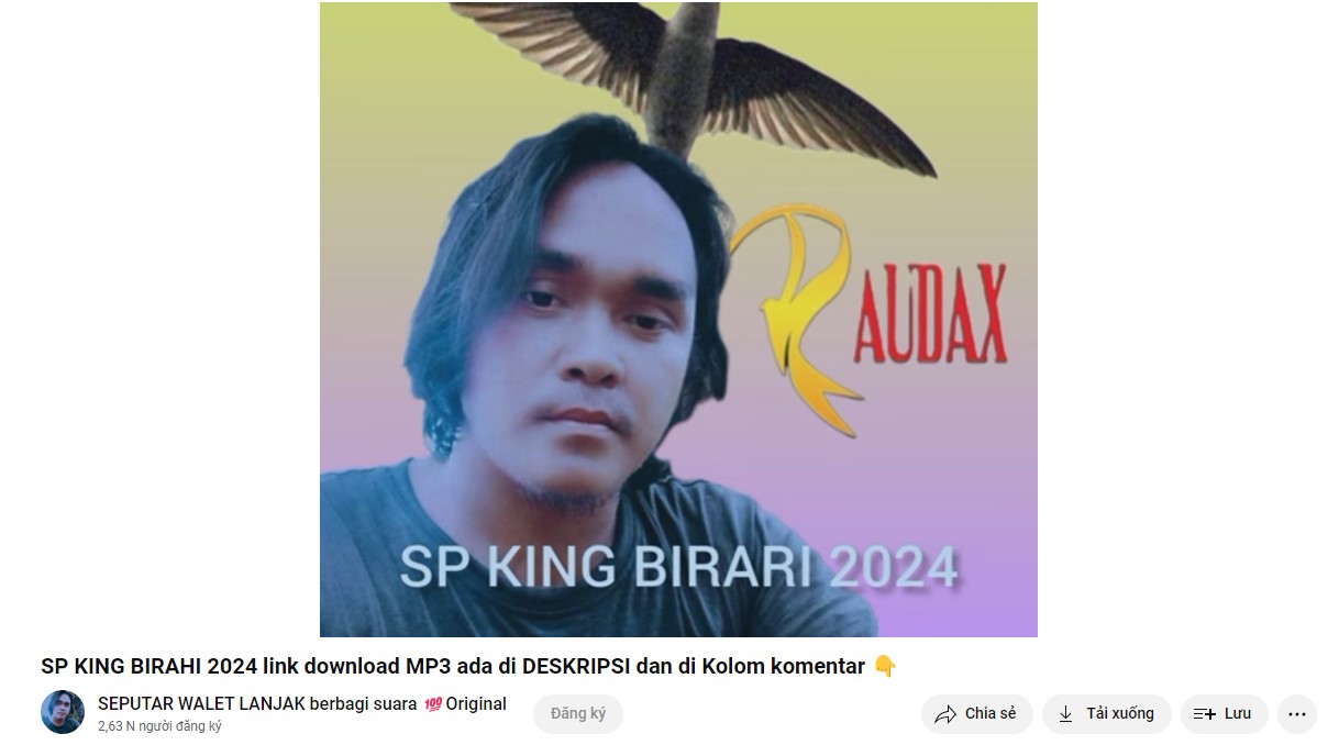 Âm thanh nhà yến SP King Birahi 2024 được phối lại từ AUDAX