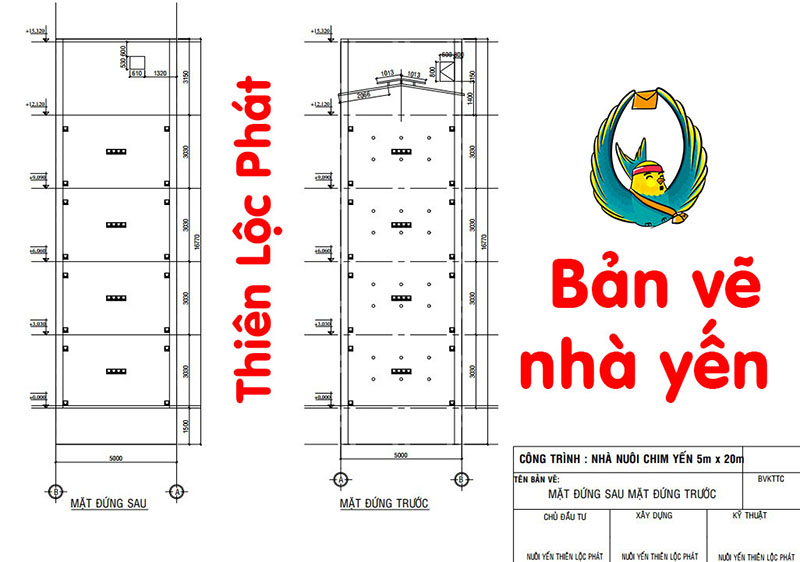 Bản vẽ nhà yến Thiên Lộc Phát