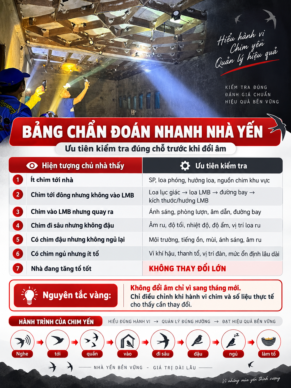 Bảng chẩn đoán nhanh nhà yến