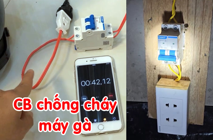 CB 1 ampe chống cháy cho máy gà