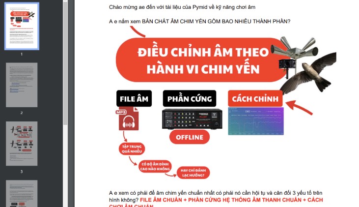 Điều chỉnh âm thanh nhà yến