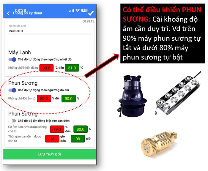 Điểu khiển phun sương