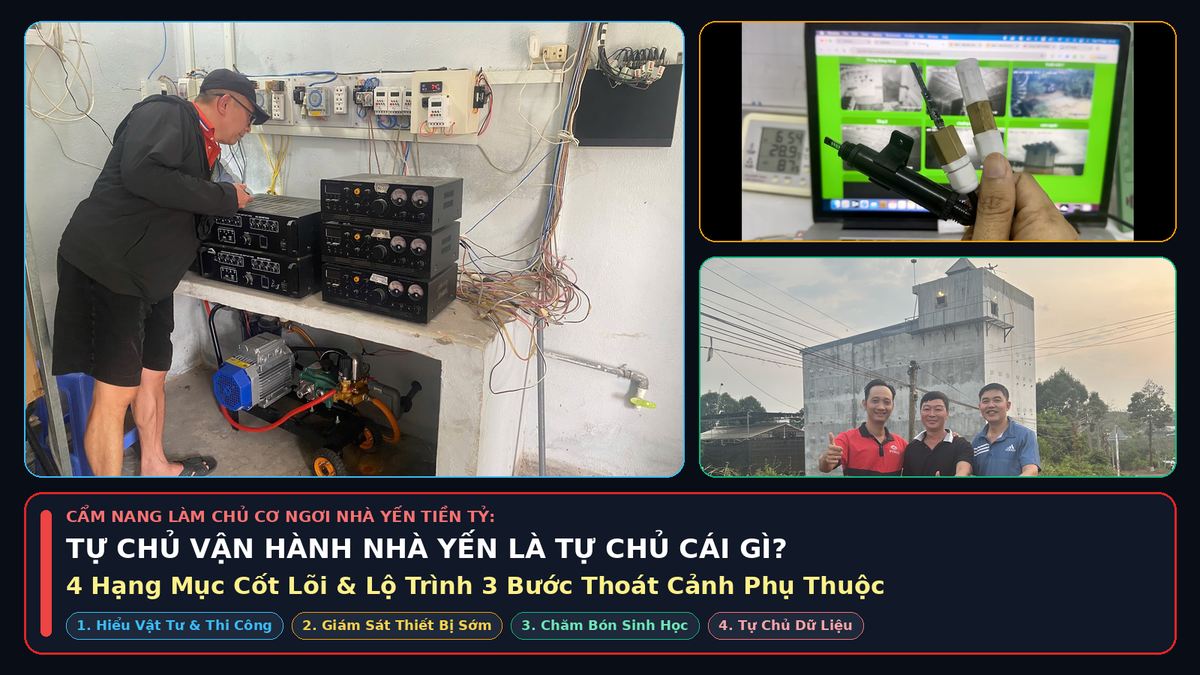 Tự chủ vận hành nhà yến với bốn hạng mục cốt lõi giúp chủ nhà thoát cảnh phụ thuộc